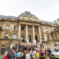 Visitors are part of the 15,000 people that flow through the Palais de Justice each day